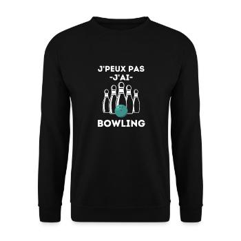 BOWLING 2 - Sweat-shirt Unisexe - noir - Devant - Alina (178cm) & Michal (187cm)