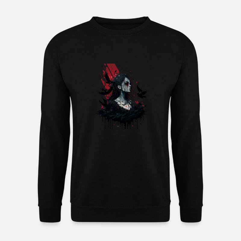 Dunkles Mädchen II - Unisex Pullover - Schwarz