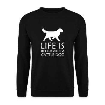 Hund Dog - Unisex Sweatshirt - black - Front - Alina (178cm) & Michal (187cm)