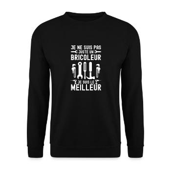 meilleur bricoleur 2 - Sweat-shirt Unisexe - noir - Devant - Alina (178cm) & Michal (187cm)