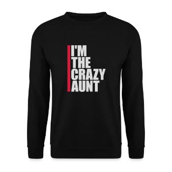 at The Crazy Aunt - Unisex Sweatshirt - black - Front - Alina (178cm) & Michal (187cm)