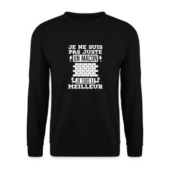 Meilleur maçon - Sweat-shirt Unisexe - noir - Devant - Alina (178cm) & Michal (187cm)