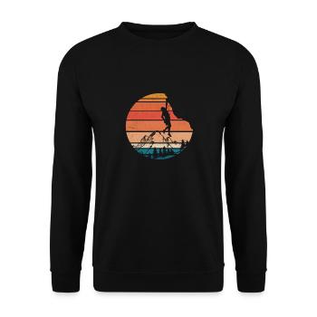 Alpiniste Rétro - Sweat-shirt Unisexe - noir - Devant - Alina (178cm) & Michal (187cm)