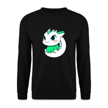 Cartoon Drache Feuer Fantasie Comic Drachen 4 - Unisex Pullover - Schwarz - Vorne - Alina (178cm) & Michal (187cm)