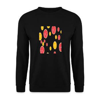 Fruit Orange Orange Juice Gift Fruit is healthy - Unisex Sweatshirt - black - Front - Alina (178cm) & Michal (187cm)