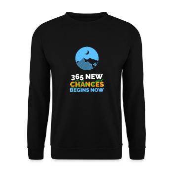 Frohes neues Jahr Happy New year gutes neues Jahr - Unisex Sweatshirt - black - Front - Alina (178cm) & Michal (187cm)