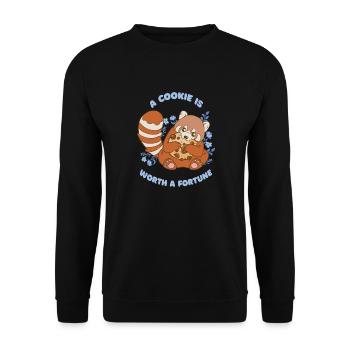 A Cookie Is Worth A Fortune Funny Cookie Lover - Unisex Sweatshirt - black - Front - Alina (178cm) & Michal (187cm)