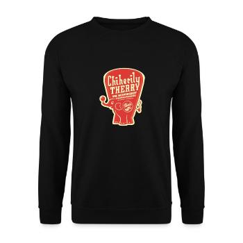 Chiherily Therry Elefant - Unisex Pullover - Schwarz - Vorne - Alina (178cm) & Michal (187cm)