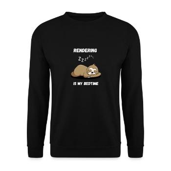 Rendering is my Bedtime - Video Editor - Unisex Pullover - Schwarz - Vorne - Alina (178cm) & Michal (187cm)