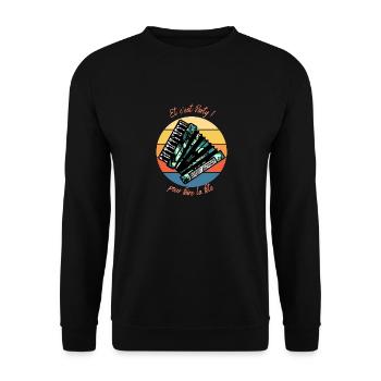 Party d'accordéon - musique - Sweat-shirt Unisexe - noir - Devant - Alina (178cm) & Michal (187cm)