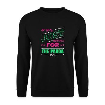 cool panda present funny sayings statement sayings - Unisex Sweatshirt - black - Front - Alina (178cm) & Michal (187cm)