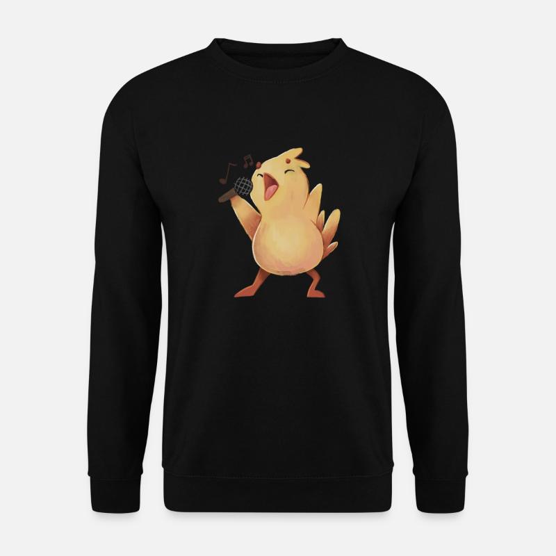 Singender Oster Kücken - Unisex Pullover - Schwarz