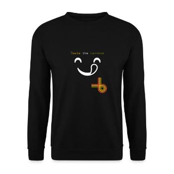 Taste the rainbow - Unisex Sweatshirt - black - Front - Alina (178cm) & Michal (187cm)