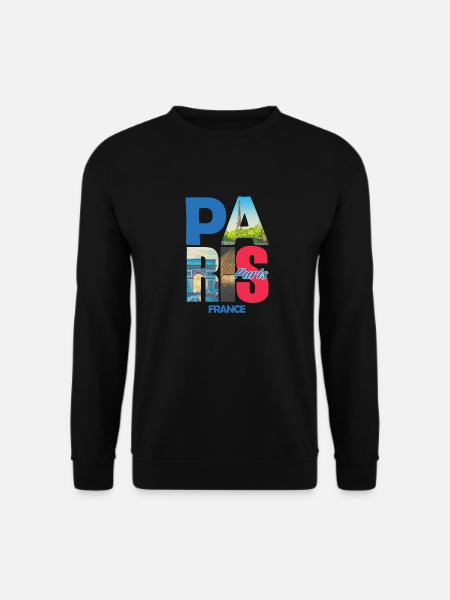 Paris France - Sweat-shirt Unisexe - noir