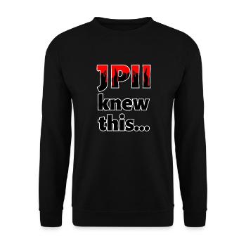 JPII le savait... - Sweat-shirt Unisexe - noir - Devant - Alina (178cm) & Michal (187cm)
