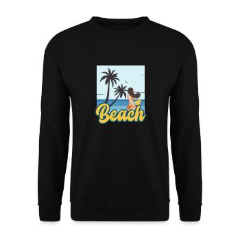 Beach Summer - Unisex Sweatshirt - black - Front - Alina (178cm) & Michal (187cm)