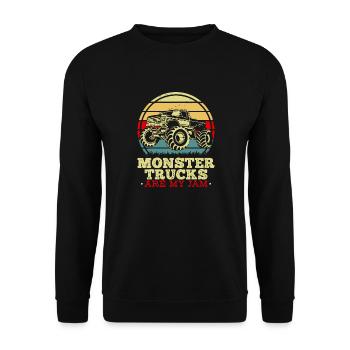 Monster Truck Are My Jam For Monster Truck Lovers - Unisex Sweatshirt - black - Front - Alina (178cm) & Michal (187cm)
