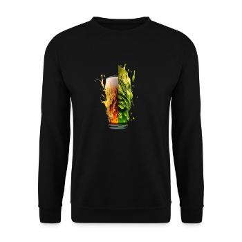 Houblon frais et bière fusion - Sweat-shirt Unisexe - noir - Devant - Alina (178cm) & Michal (187cm)