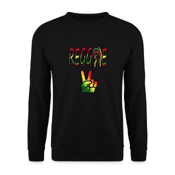 Reggae Music Jahman Musikverein Musikverein gift - Unisex Sweatshirt - black - Front - Alina (178cm) & Michal (187cm)