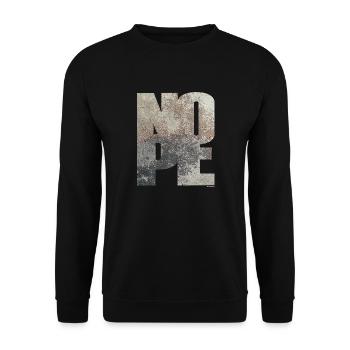 NOPE - sei kein Ja - Sager! - Unisex Pullover - Schwarz - Vorne - Alina (178cm) & Michal (187cm)