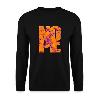NOPE - sei kein Ja - Sager! - Unisex Pullover - Schwarz - Vorne - Alina (178cm) & Michal (187cm)