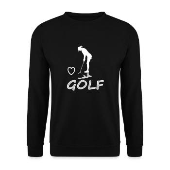 J’adore jouer au golf golfeur golf terrain cadeau - Sweat-shirt Unisexe - noir - Devant - Alina (178cm) & Michal (187cm)