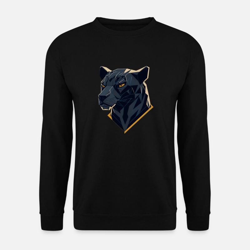 Geometric Panther - Unisex Sweatshirt - black