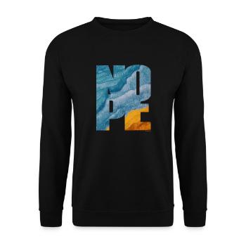 NOPE - sei kein Ja - Sager! - Sweat-shirt Unisexe - noir - Devant - Alina (178cm) & Michal (187cm)