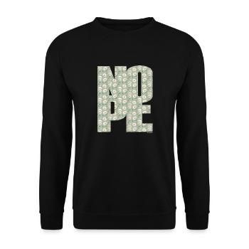 NOPE - sei kein Ja - Sager! - Unisex Pullover - Schwarz - Vorne - Alina (178cm) & Michal (187cm)