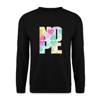 NOPE - sei kein Ja - Sager! - Unisex Pullover - Schwarz - Vorne - Alina (178cm) & Michal (187cm)