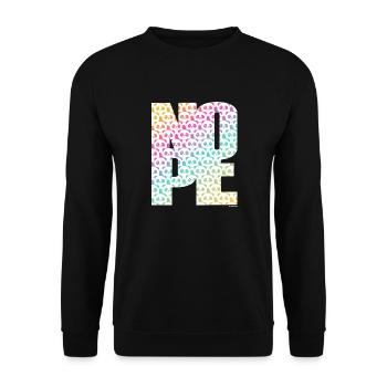 NOPE - sei kein Ja - Sager! - Unisex Pullover - Schwarz - Vorne - Alina (178cm) & Michal (187cm)