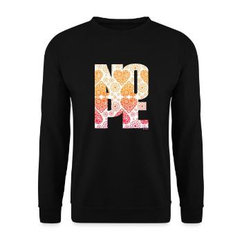 NOPE - sei kein Ja - Sager! - Unisex Pullover - Schwarz - Vorne - Alina (178cm) & Michal (187cm)
