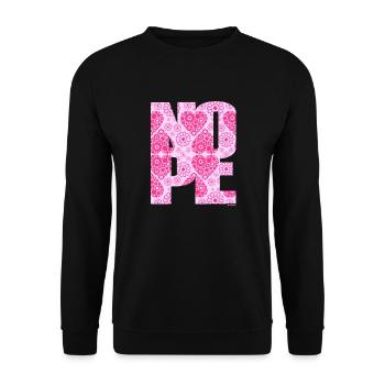 NOPE - sei kein Ja - Sager! - Unisex Pullover - Schwarz - Vorne - Alina (178cm) & Michal (187cm)