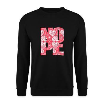 NOPE - sei kein Ja - Sager! - Unisex Pullover - Schwarz - Vorne - Alina (178cm) & Michal (187cm)