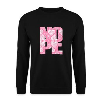NOPE - sei kein Ja - Sager! - Unisex Pullover - Schwarz - Vorne - Alina (178cm) & Michal (187cm)