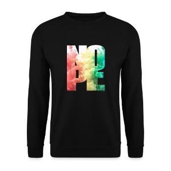 NOPE - sei kein Ja - Sager! - Unisex Pullover - Schwarz - Vorne - Alina (178cm) & Michal (187cm)