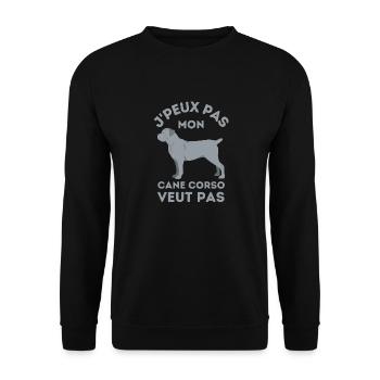 mon chien cane corso ne veut pas 2 - Sweat-shirt Unisexe - noir - Devant - Alina (178cm) & Michal (187cm)