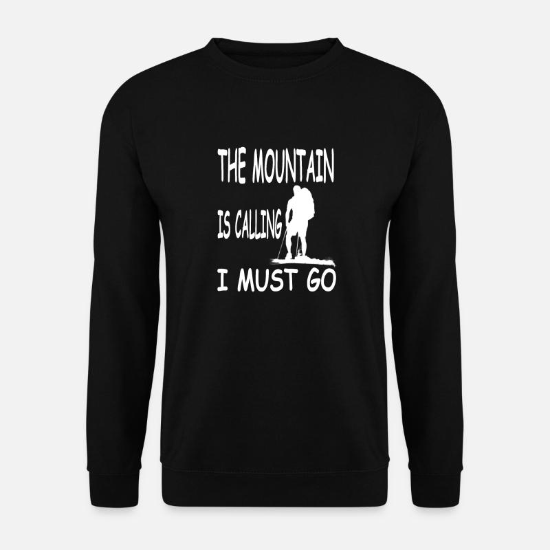 Bergsteiger felsklettern Bergsport Berge Geschenk - Unisex Pullover - Schwarz