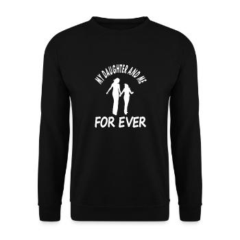 Idée cadeau Maman et fille pour la fête des mères Forever - Sweat-shirt Unisexe - noir - Devant - Alina (178cm) & Michal (187cm)