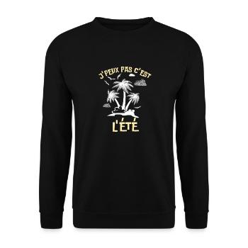 C est l été à la plage - Sweat-shirt Unisexe - noir - Devant - Alina (178cm) & Michal (187cm)