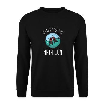 Humour natation nage - Sweat-shirt Unisexe - noir - Devant - Alina (178cm) & Michal (187cm)