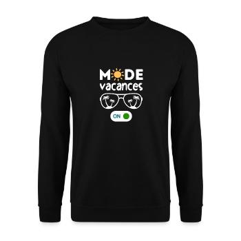 Mode vacances activé - Sweat-shirt Unisexe - noir - Devant - Alina (178cm) & Michal (187cm)