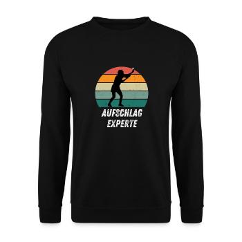 Tischtennisspieler - Unisex Pullover - Schwarz - Vorne - Alina (178cm) & Michal (187cm)