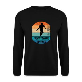 Tischtennisspieler - Unisex Pullover - Schwarz - Vorne - Alina (178cm) & Michal (187cm)