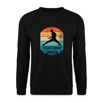 Tischtennisspieler - Unisex Pullover - Schwarz - Vorne - Alina (178cm) & Michal (187cm)