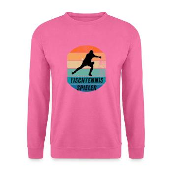 Tischtennisspieler - Unisex Pullover - Pink - Vorne