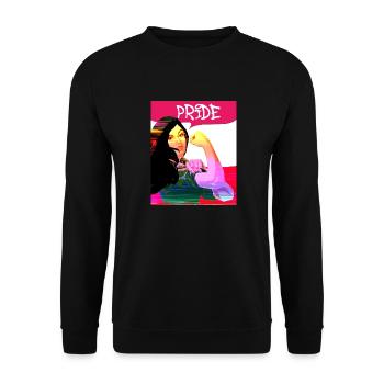 fierté,femme liberté de vie, LGTB,fierté,femmes - Sweat-shirt Unisexe - noir - Devant - Alina (178cm) & Michal (187cm)
