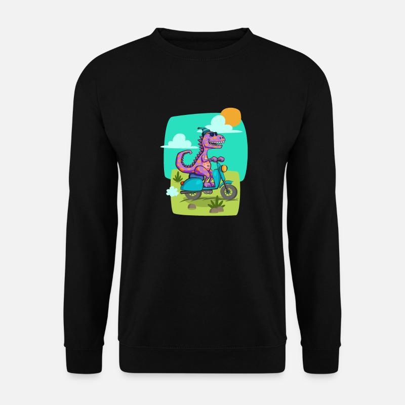 Dino Scooter Cool - Unisex Pullover - Schwarz