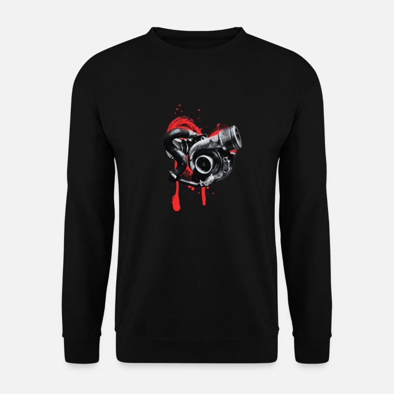 Turoboherz rot - Unisex Pullover - Schwarz