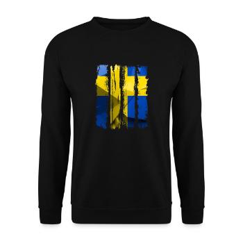 Schweden Schweden Flagge national norden skandinavia - Unisex Pullover - Schwarz - Vorne - Alina (178cm) & Michal (187cm)